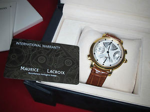 Excelente Maurice Lacroix Masterpiece Double Retrograde GOLD pink, oro rosa