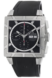 Edox Men's 01108 3PB NIN Classe Royale Automatic Chrono Day Date Rubber Watch