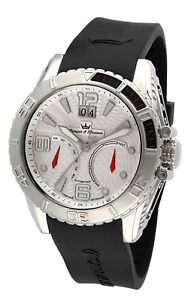 Yonger & Bresson Men's Watch Automatic Day & Date White Dial Rubber YBH 8329-02