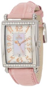 Gevril Women's 7248RT Avenue of Americas Mini MOP Dial Diamonds Date Watch