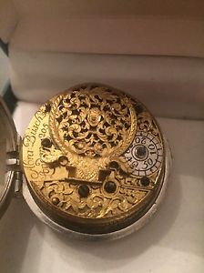Super Abraham Busch Paircased Oignon Verge Fusee. Pocket Watch. Spindeluhr.
