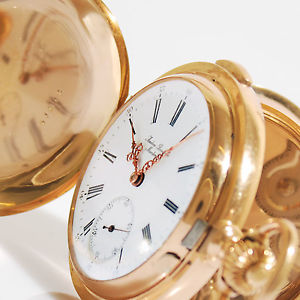 SWISS MINUTE REPEATER HEAVY 18K SOLID ROSE GOLD FULL HUNTER KEYLESS POCKET WATCH