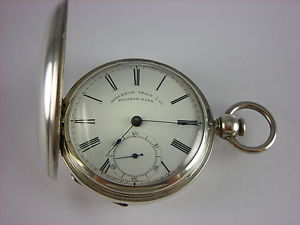Antique rare Waltham 18s pin plate key wind pocket watch. Hunter's case. 1858