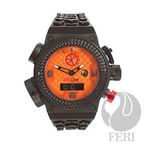 Red Line Carbon Fiber orange watch, swiss movements, BLACK FRIDAY SALE! image 1
