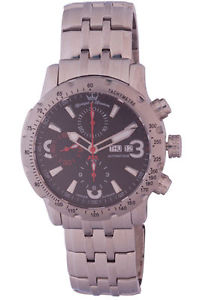 Yonger & Bresson Men's YBH 9197C-01 M Automatic Dual Time Stainless Steel Watch