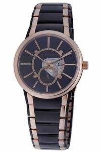 Edox Men's 72011 357RN NIR Les Bemonts Black & Rose Gold PVD Mechanical Watch