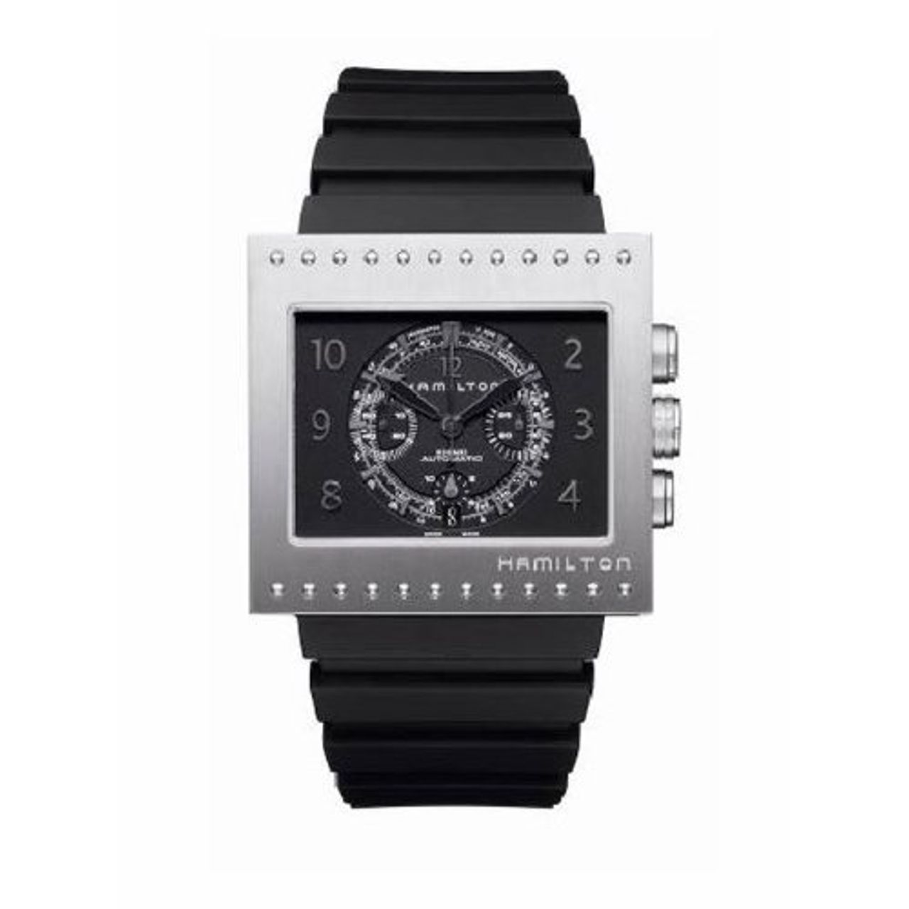 Hamilton H79616333 Mens Black Dial Automatic Watch with Titanium Strap
