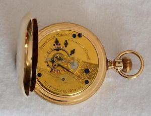 American Watch Co 1870 Crescent St nail set - wonderful example - gold filled