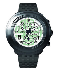 RSW Men's 4130.1.1.25.00 Volante Chronograph Luminous Black IP Steel Date Watch