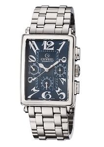 Gevril Mens Avenue of Americas Watch 5014B Automatic Chronograph Stainless Steel