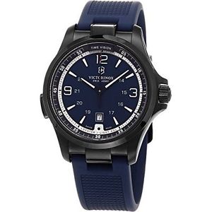 Victorinox Swiss Army Men's Night Vision 241707 Blue Rubber Swiss Quartz Watch