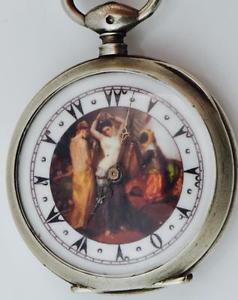 Rare Antique silver pocket watch  for Ottoman market c1900's.Fancy erotic dial