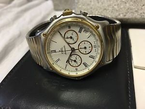 Ebel Classic Wave Chronographe steel/gold box&papers