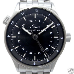 Auth SINN 6060 3 Timezone GMT Automatic SS Men's watch