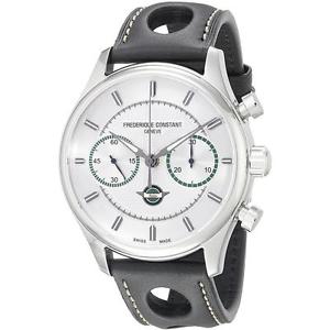 FREDERIQUE CONSTANT MEN'S CALFSKIN BAND STEEL CASE AUTOMATIC WATCH FC-397HS5B6