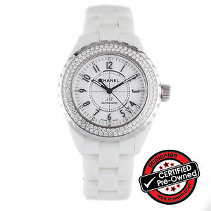 Chanel J12 Automatic Ref. H0969 White Ceramic Factory Diamond Bezel