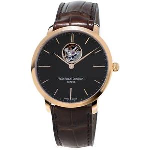 FREDERIQUE CONSTANT MEN'S SLIMLINE 40MM BROWN AUTOMATIC WATCH FC-312G4S4