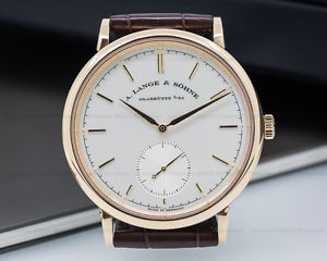 A Lange & Sohne Saxonia Automatik 18K Rose Gold / Silver Dial 380.032 B&P!
