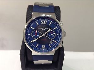 ULYSSE NARDIN Ref. 353-66 MAXI MARINE CHRONOGRAPH Automatic S/S 41mm! FLAWLESS!