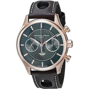 FREDERIQUE CONSTANT MEN'S 42MM CALFSKIN BAND AUTOMATIC WATCH FC-397HDG5B4