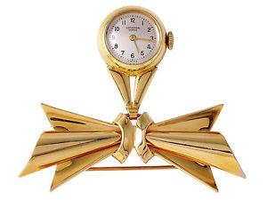 14KT Yellow Gold Geneve Nurse's Watch Brooch