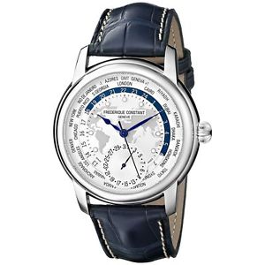 Frederique Constant Men's FC718WM4H6 World Timer Analog Display Swiss Automatic