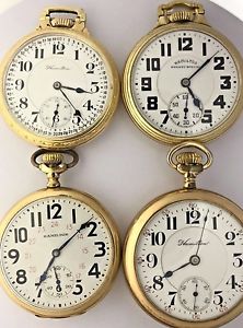 HAMILTON RAILROAD POCKET WATCH COLLECTION 992, 992B, ETC...