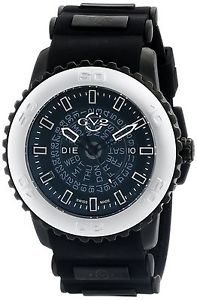 GV2 by Gevril Men's 9701 Aurora Luminous Limited Edition Black Silicone Watch