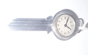 Antique vintage novelty watch shape key uncut rare unusual collector collectible