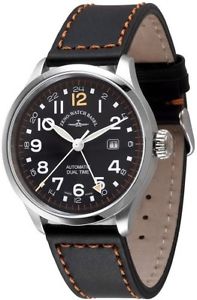 Zeno-Watch Herrenuhr - Retro Tre Pilot GMT (Dual Time) - 6302GMT-a1