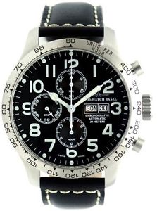 Zeno-Watch Herrenuhr - Oversized Pilot Tachymeter Chrono DD Tachymeter - 8557TVD