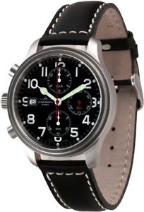 Zeno-Watch Herrenuhr - NC Pilot Chrono Lefthander - 9557TVD-Left-a1