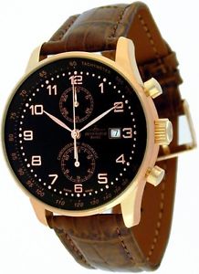 Zeno-Watch Herrenuhr - X-Large Retro Chronograph Bicompax gold plated - P557BVD-