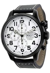 Zeno-Watch Herrenuhr - OS Pilot Chrono Basilea black - 8557TVDD-bk-i2