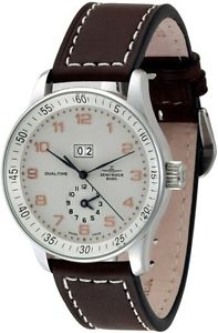 Zeno-Watch Herrenuhr - X-Large Retro Big Date + Dual-Time - P561-f2