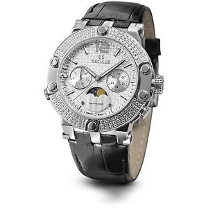 SECULUS WOMEN'S EMIRETTE 37MM LEATHER BAND QUARTZ WATCH 1690.5.706 LB SSST W