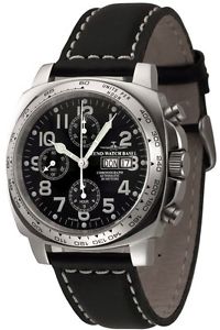 Zeno-Watch Herrenuhr - Square Pilot Chrono Tachymeter - 3557TVDDT-a1