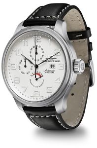 Zeno-Watch Herrenuhr - OS Retro Power Reserve, Dual-Time, Day Date - 8075-e2
