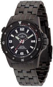 Zeno-Watch Herrenuhr - Professional Diver Automatic black&red - 6427-bk-s1-7M