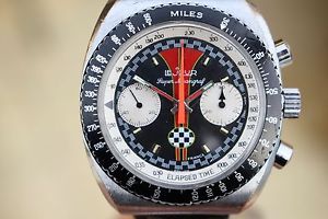 Vintage VTG SUPER MEANGRAPH LE JOUR / YEMA CHRONOGRAPH KILLER DIAL VALJOUX 7733
