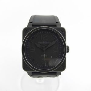 Pre-Owned Bell & Ross Phantom PVD/Rubber Black Dial Men's Auto Watch BR03-92,MR