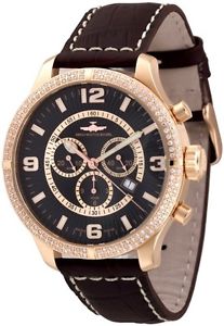 Zeno-Watch Herrenuhr - Oversized Retro Chrono Parisienne gold plated - 8830Q-Pgr