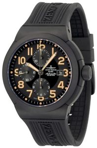 Zeno-Watch Herrenuhr - Raid Titan Chrono black&orange - 6454TVD-bk-a15