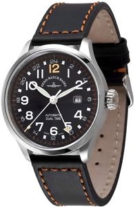Zeno-Watch Herrenuhr - Retro Tre Pilot GMT (Dual Time) - 6302GMT-a15