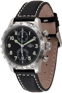 Zeno-Watch Herrenuhr - NC Pilot Tachymeter Chronograph Bicompax - 9557-2T-a1