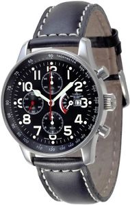 Zeno-Watch Herrenuhr - X-Large Pilot Chrono Power Reserve - P557TVDPR-a1