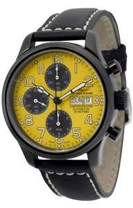 Zeno-Watch Herrenuhr - NC Pilot Chrono yellow&black - 9557TVDD-bk-b91
