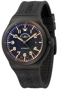 Zeno-Watch Herrenuhr - Raid Titan Navigator black&orange - 6454N-bk-a15