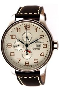 Zeno-Watch Herrenuhr - OS Retro Power Reserve, Dual-Time, Day Date - 8055-e2