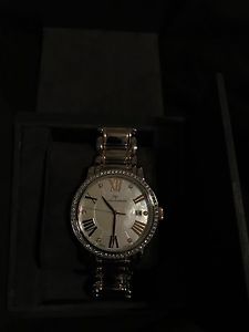 David Yurman watch with mother of pearl and diamond marks